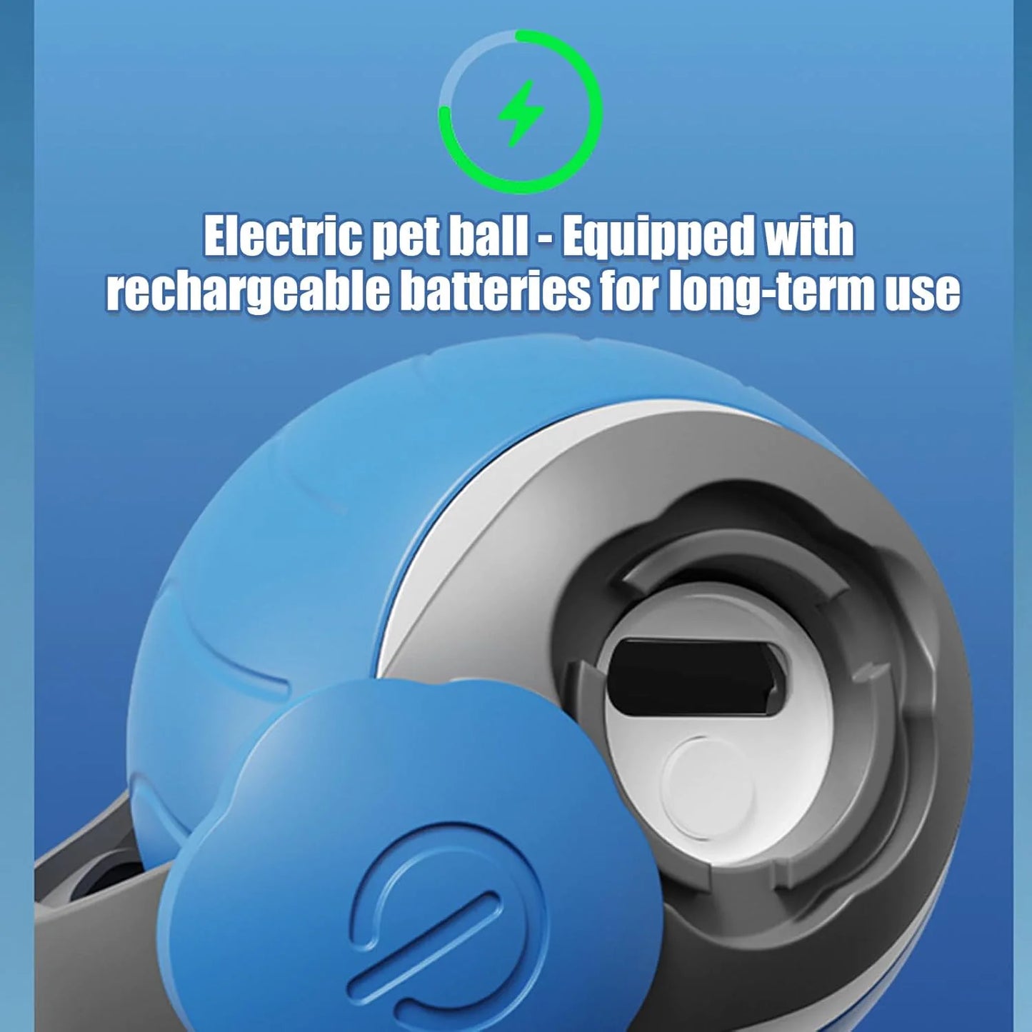 Jouet pour Chat Speedy Tail, Jouet Interactif pour Chats d'Intérieur, Balle de Jeu pour Chat, Jouet Interactif en Forme de Balle, Réglable sur Deux Vitesses, Rechargeable par USB