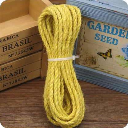 Corde en Jute Colorée pour l'Artisanat DIY et les Jouets pour Chats (10m)