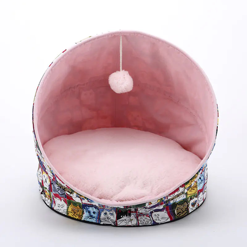 Sac de Couchage pour Chat, Maison de Lit Fermée pour Chat