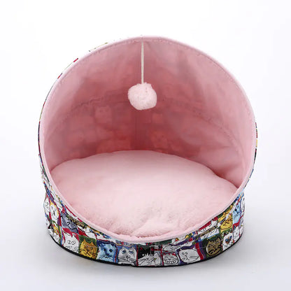 Sac de Couchage pour Chat, Maison de Lit Fermée pour Chat