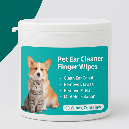 Lingettes Nettoyantes pour Oreilles de Pet en Forme de Doigtier