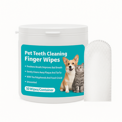 Lingettes Nettoyantes pour Oreilles de Pet en Forme de Doigtier