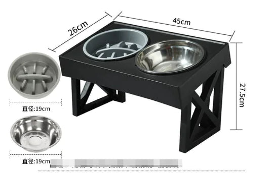 Gamelle Surélevée à Alimentation Lente pour Chiens