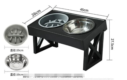Gamelle Surélevée à Alimentation Lente pour Chiens