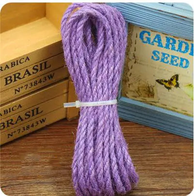 Corde en Jute Colorée pour l'Artisanat DIY et les Jouets pour Chats (10m)