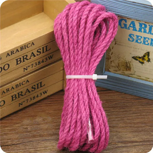 Corde en Jute Colorée pour l'Artisanat DIY et les Jouets pour Chats (10m)