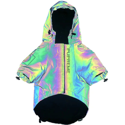 Manteau réfléchissant en microcristallins pour chiens
