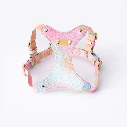 Harnais en Cuir Imperméable Ajustable pour Petits Chiens