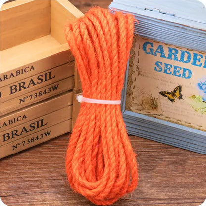 Corde en Jute Colorée pour l'Artisanat DIY et les Jouets pour Chats (10m)
