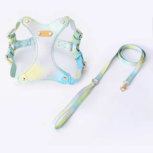 Harnais en Cuir Imperméable Ajustable pour Petits Chiens