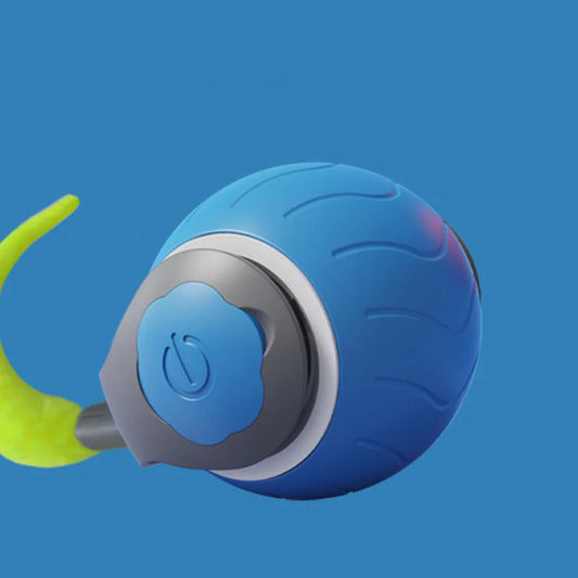 Jouet pour Chat Speedy Tail, Jouet Interactif pour Chats d'Intérieur, Balle de Jeu pour Chat, Jouet Interactif en Forme de Balle, Réglable sur Deux Vitesses, Rechargeable par USB