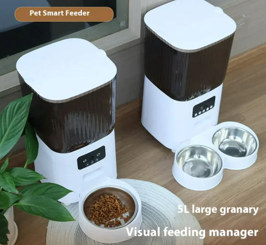 Distributeur Automatique de Nourriture pour Animaux 5L
