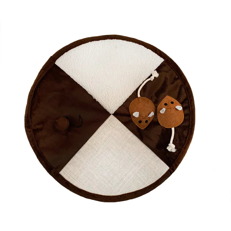 Tapis Griffoir pour Chat avec Jouet à l'Herbe à Chat et Fibre de Sisal