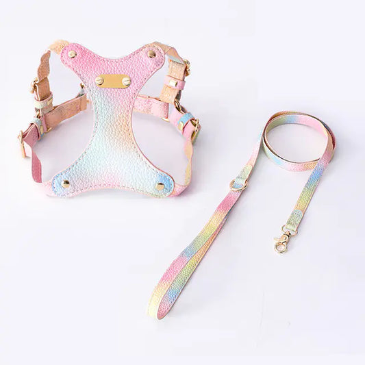 Harnais en Cuir Imperméable Ajustable pour Petits Chiens